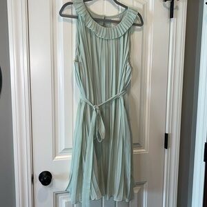 Mod cloth light mint green sleeveless flowy pleated party dress 2X wedding guest
